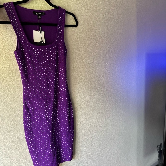 Bodycon dress purple size small - Picture 5 of 6